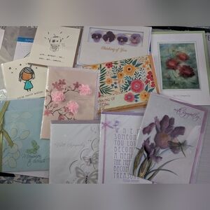 Assorted Greeting Cards with Floral and Artistic Designs